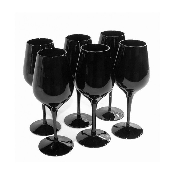 6x Black tasting glass Inao